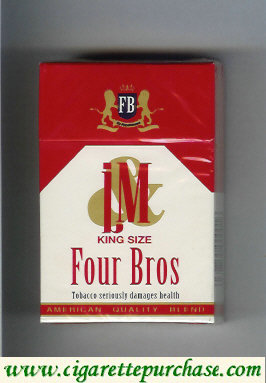 Four Bros L and M King Size cigarettes hard box